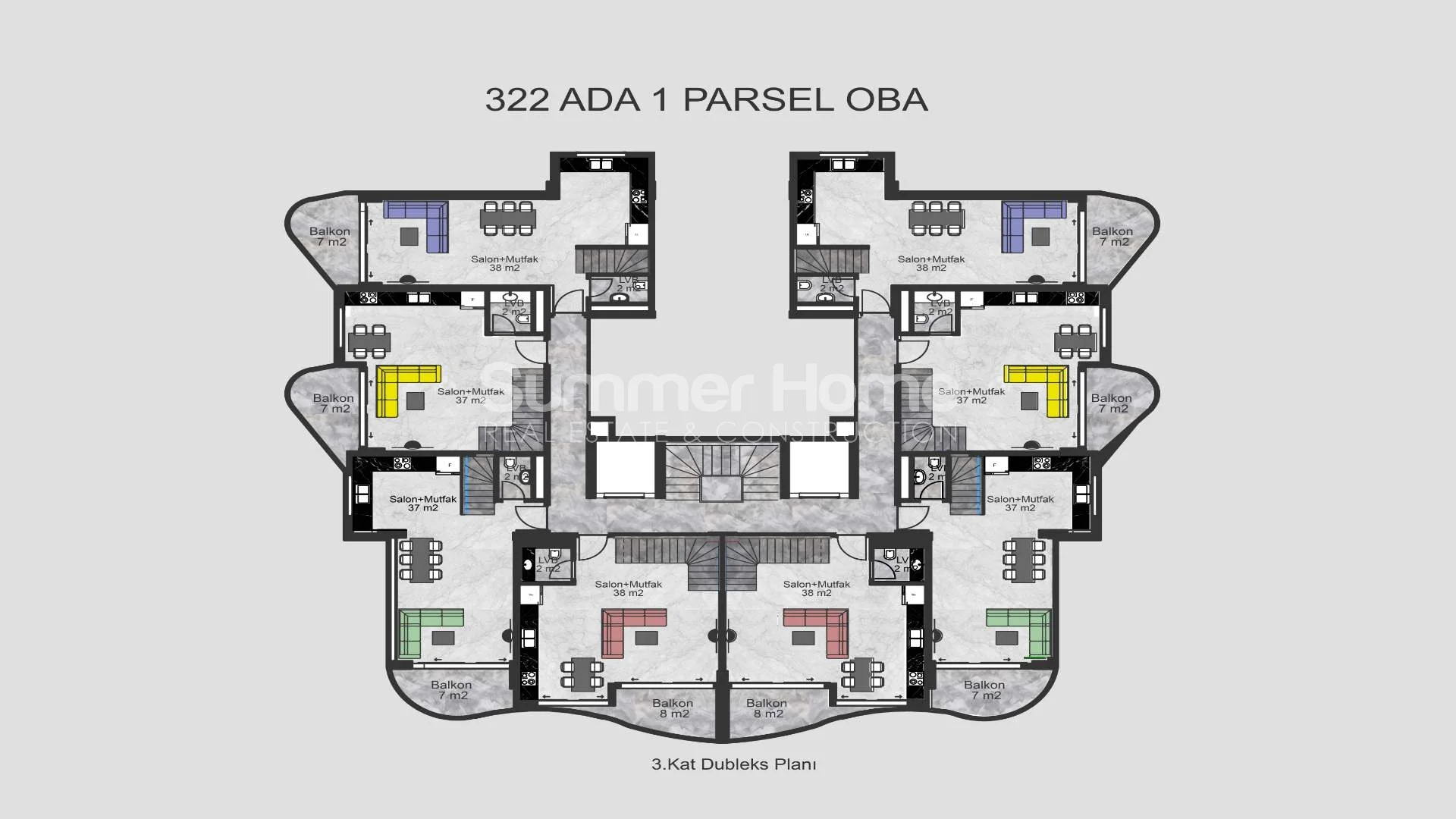 منازل مذهلة معماريا مع خدمات للبيع في ريف أوبا الهادئ plan - 57