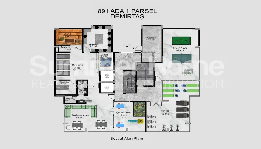 Atraktívne apartmány v úžasnom komplexe v Demirtas plan - 51