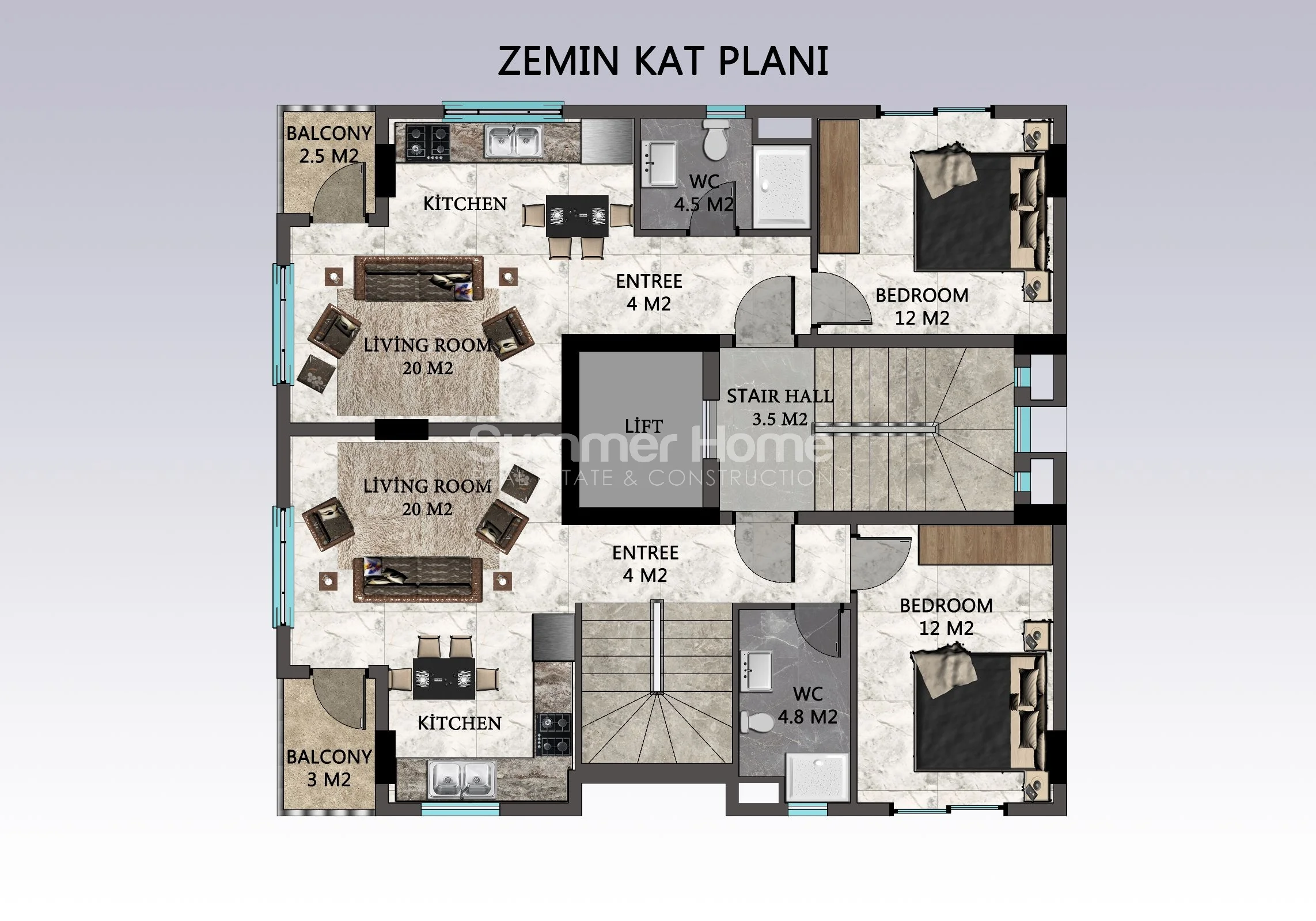 Modern apartments situated in the centre of Alanya Plan - 54