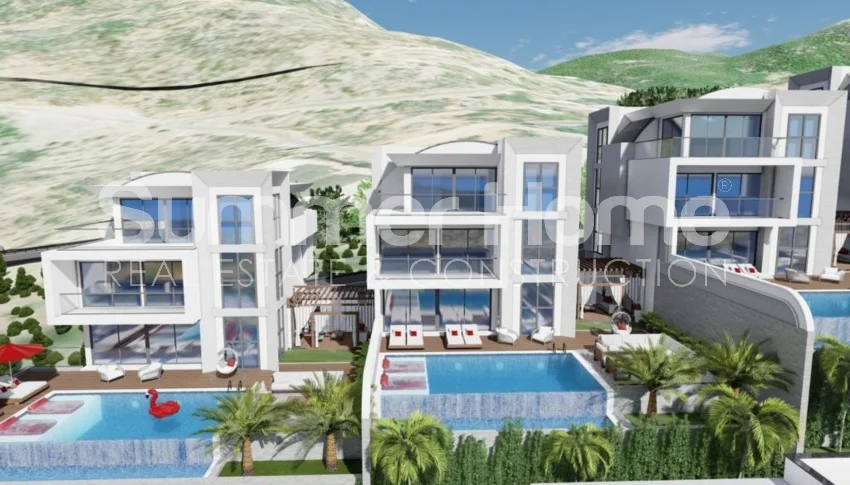 Superbes villas avec vue exceptionnelle à Tepe, Alanya