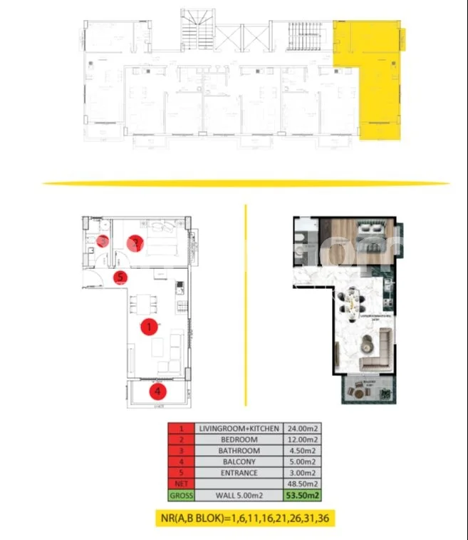 Appartements charmants au design de Luxe à Turkler, Alanya plan - 32
