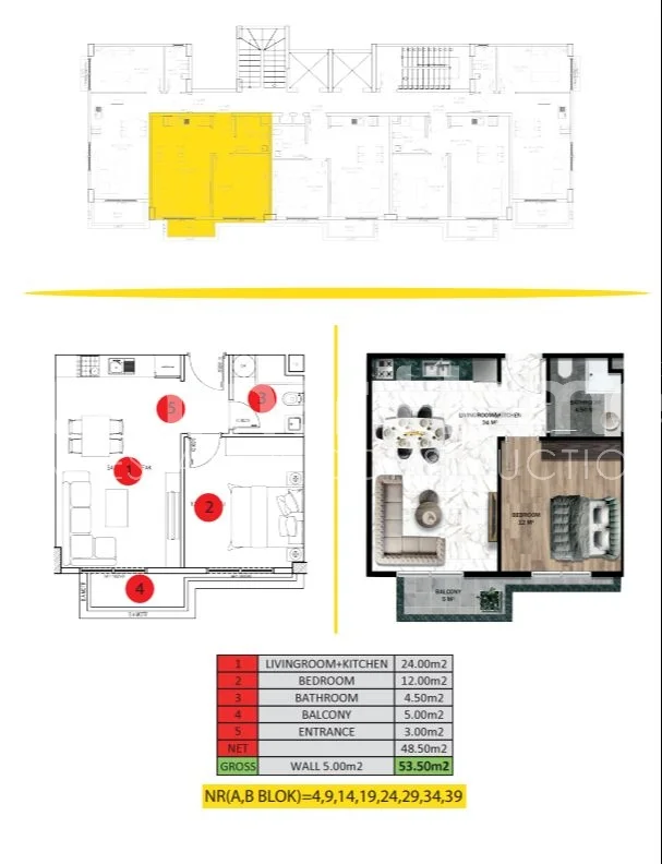 Appartements charmants au design de Luxe à Turkler, Alanya plan - 35
