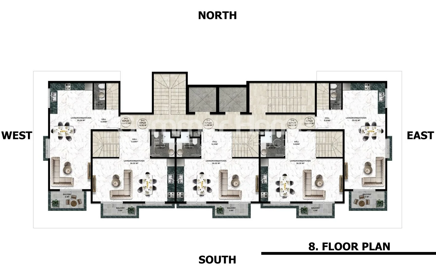 Appartements charmants au design de Luxe à Turkler, Alanya plan - 30