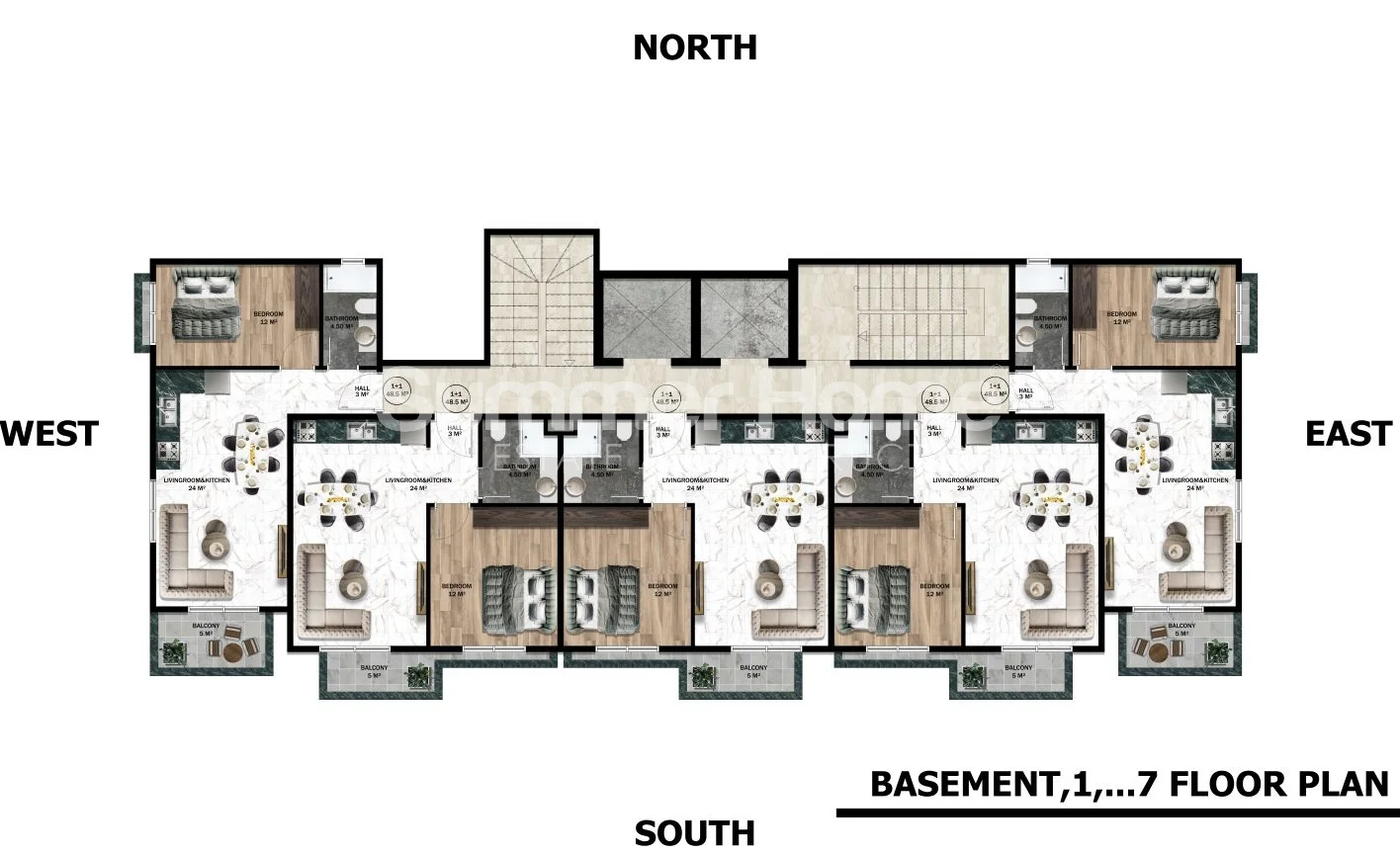 Appartements charmants au design de Luxe à Turkler, Alanya plan - 29