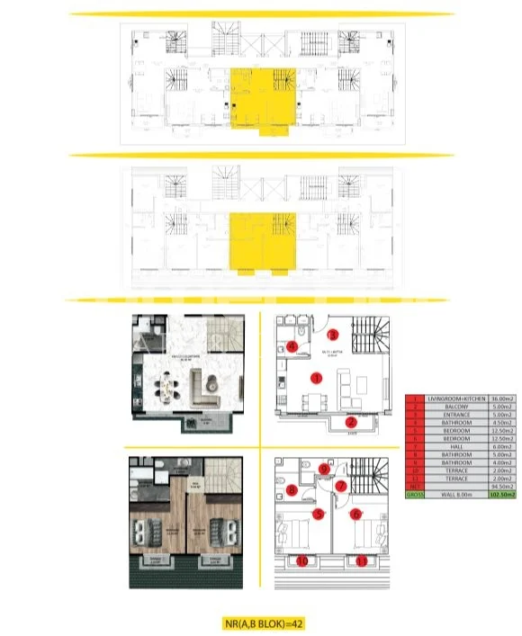 Appartements charmants au design de Luxe à Turkler, Alanya plan - 42