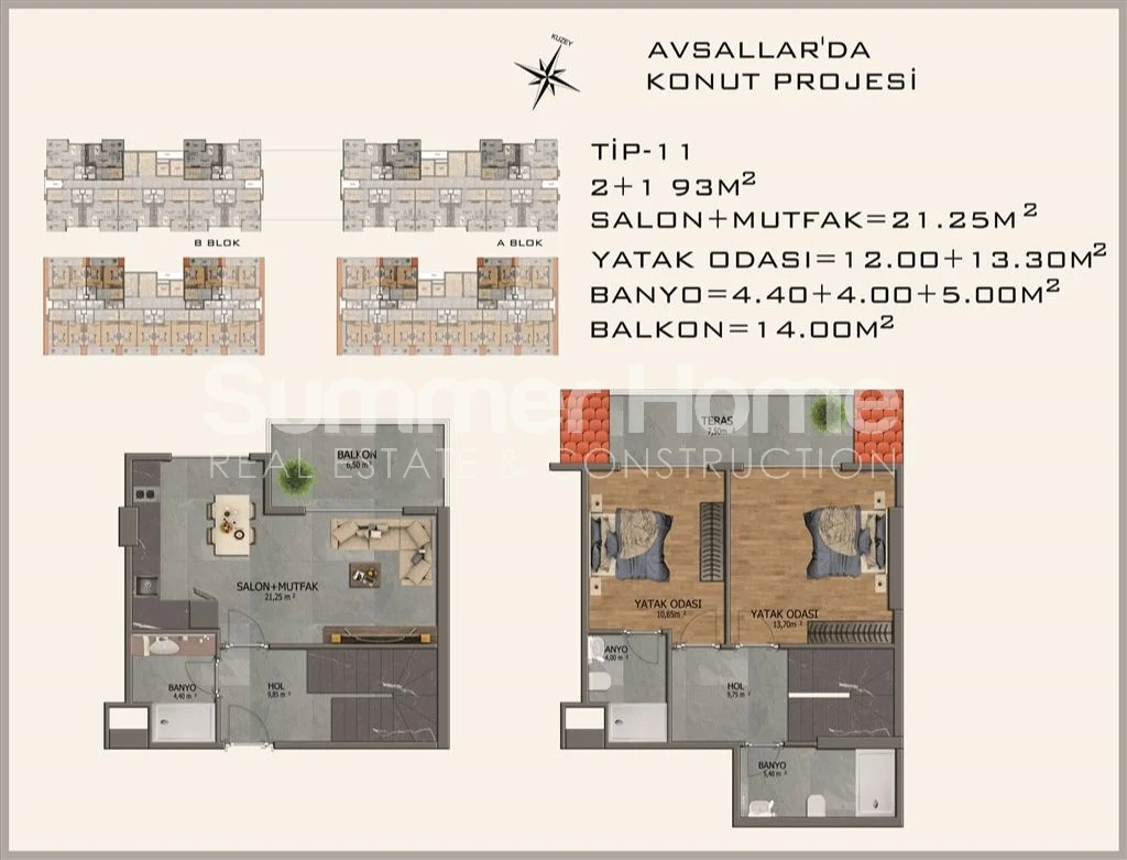 A modern and stylish building in the Avsallar area of Alanya Plan - 51