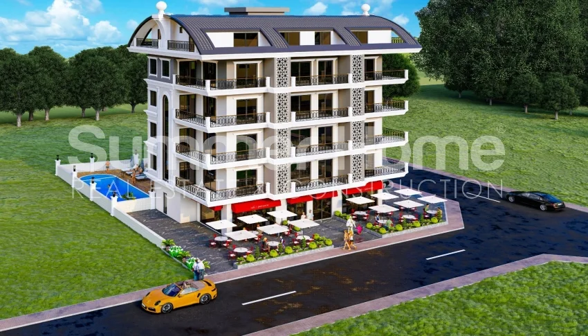 The new complex in the developing area of Ciplakli, Alanya