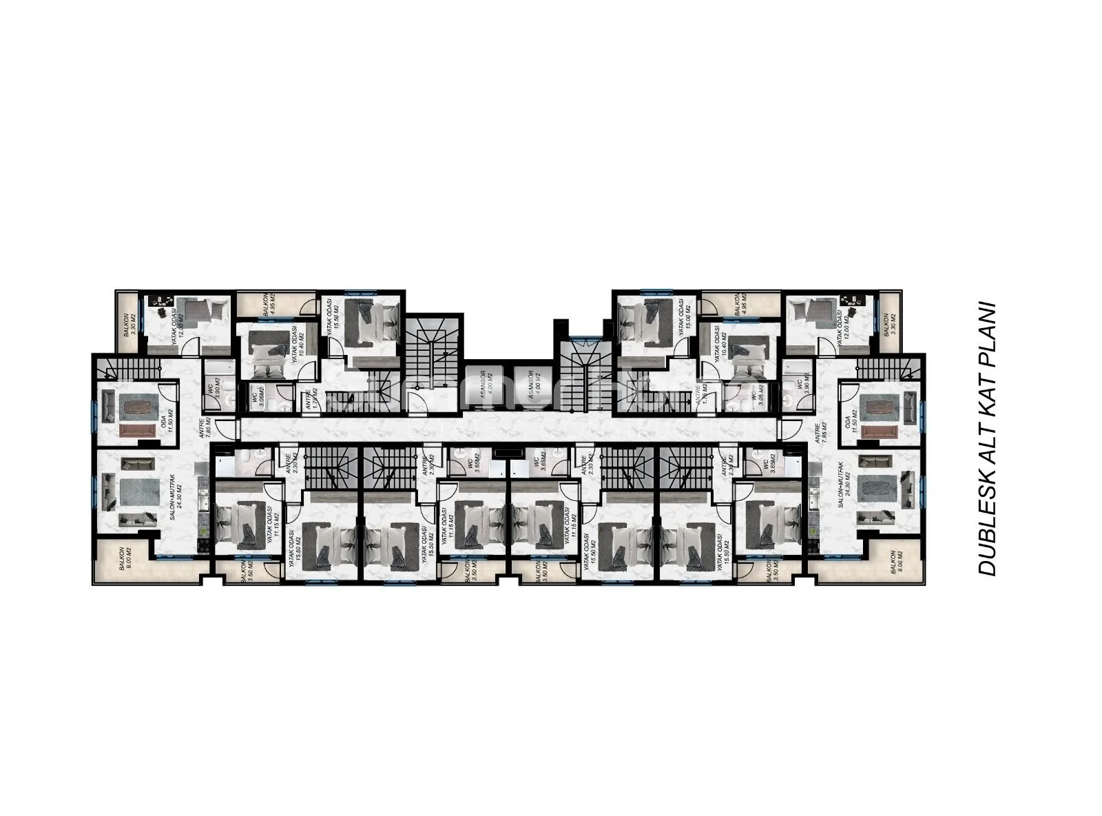 Wspaniały kompleks mieszkaniowy w regionie Mahmutlar, Alanya plan - 34