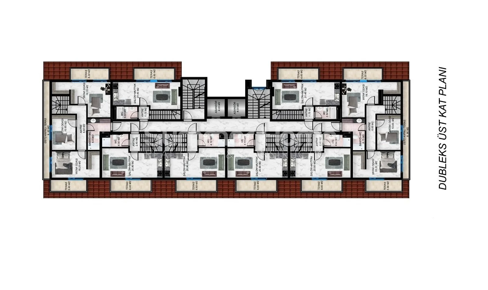 Wspaniały kompleks mieszkaniowy w regionie Mahmutlar, Alanya plan - 35