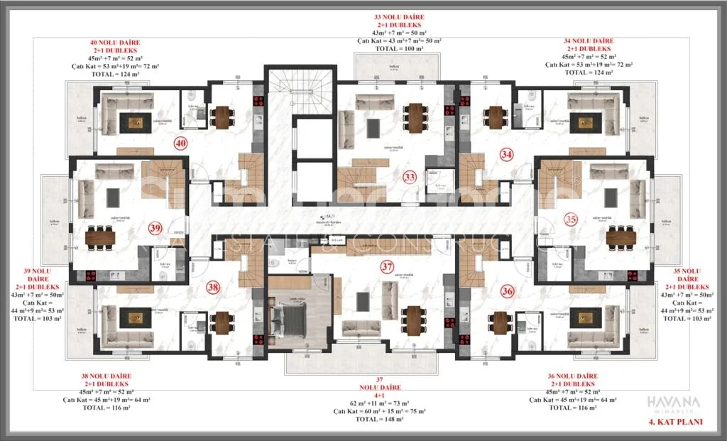 Contemporary Sea View Apartments in the Heart of Alanya  Plan - 41