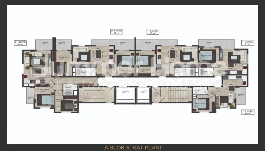 New Luxurious Apartments Near the Beach in Mahmutlar, Alanya Plan - 63