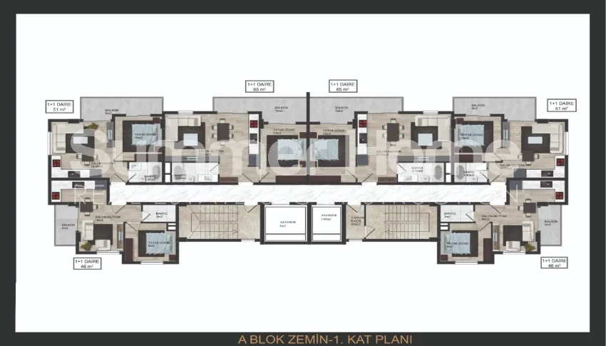 New Luxurious Apartments Near the Beach in Mahmutlar, Alanya Plan - 65