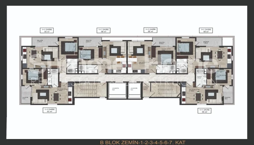 New Luxurious Apartments Near the Beach in Mahmutlar, Alanya Plan - 67