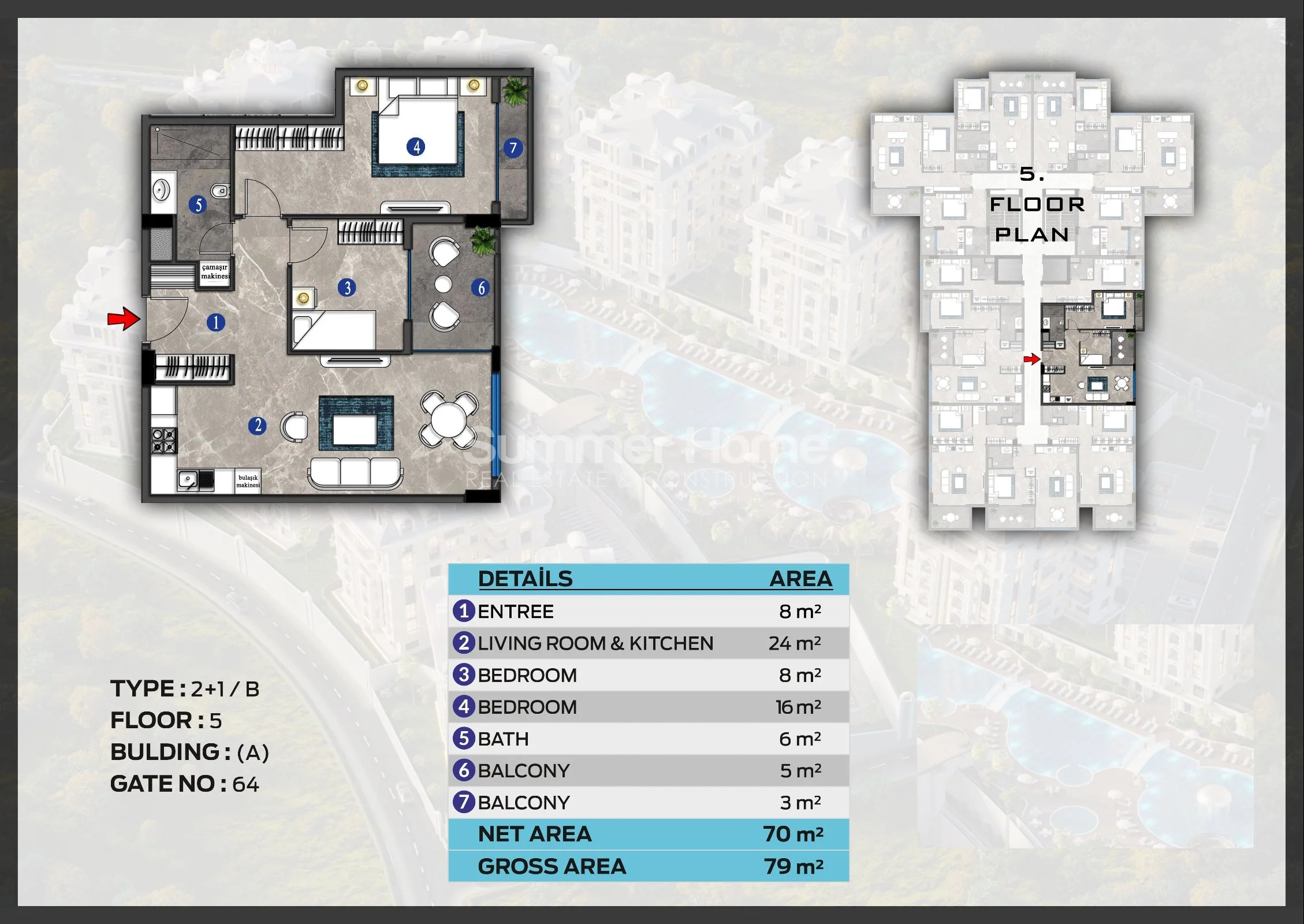 luxurious residential complex in the Cikcilli region, Alanya Plan - 19