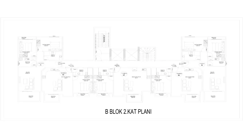 New Apartments with Stylish Design in Alanya's City Center Plan - 61