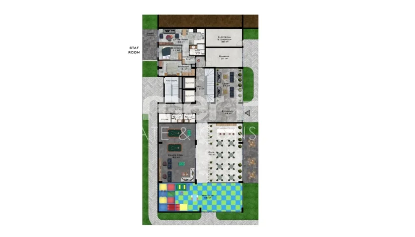 Стильные новые апартаменты в районе Каргыджак, Аланья Планировка - 29