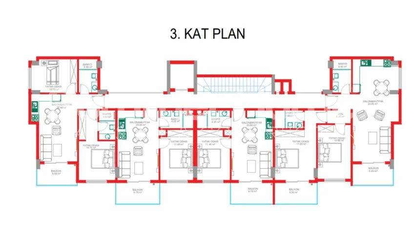 Lovely Apartments in Highly Desirable Avsallar, Alanya Plan - 29
