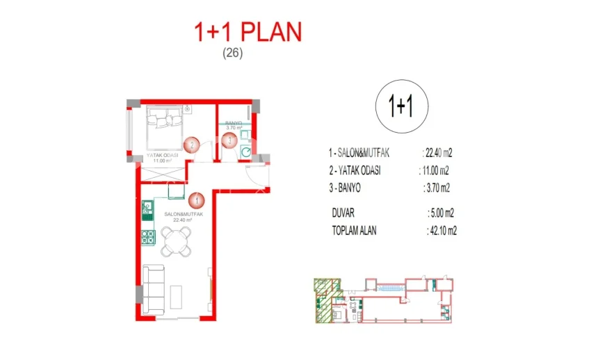 Lovely Apartments in Highly Desirable Avsallar, Alanya Plan - 17