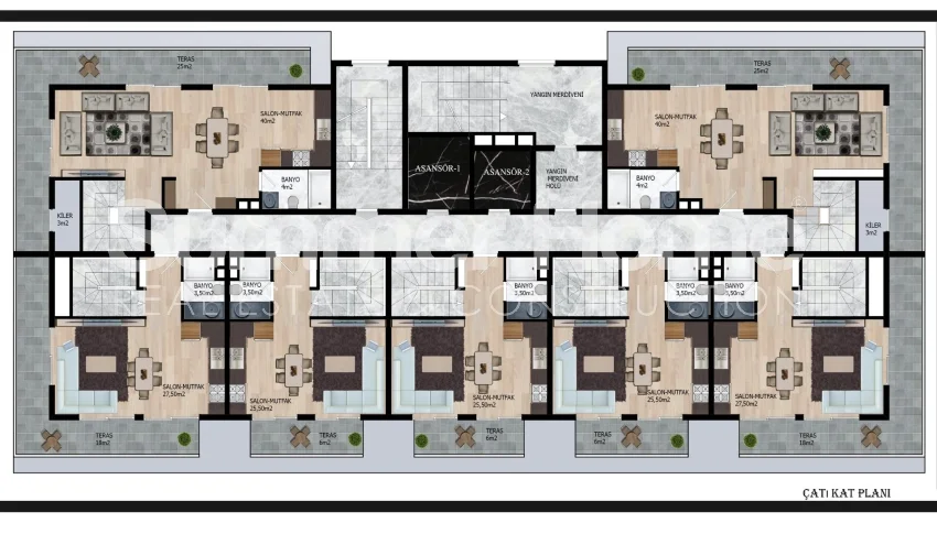 Comfortable Apartments with Facilities in Payallar, Alanya Plan - 12