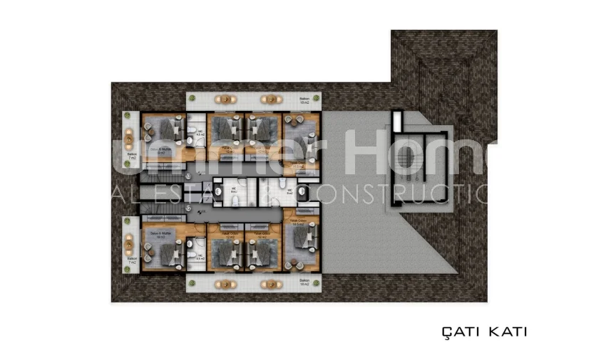 آپارتمان های خوش طراحی و شیک در منطقه آوسالار، آلانیا طرح - 29