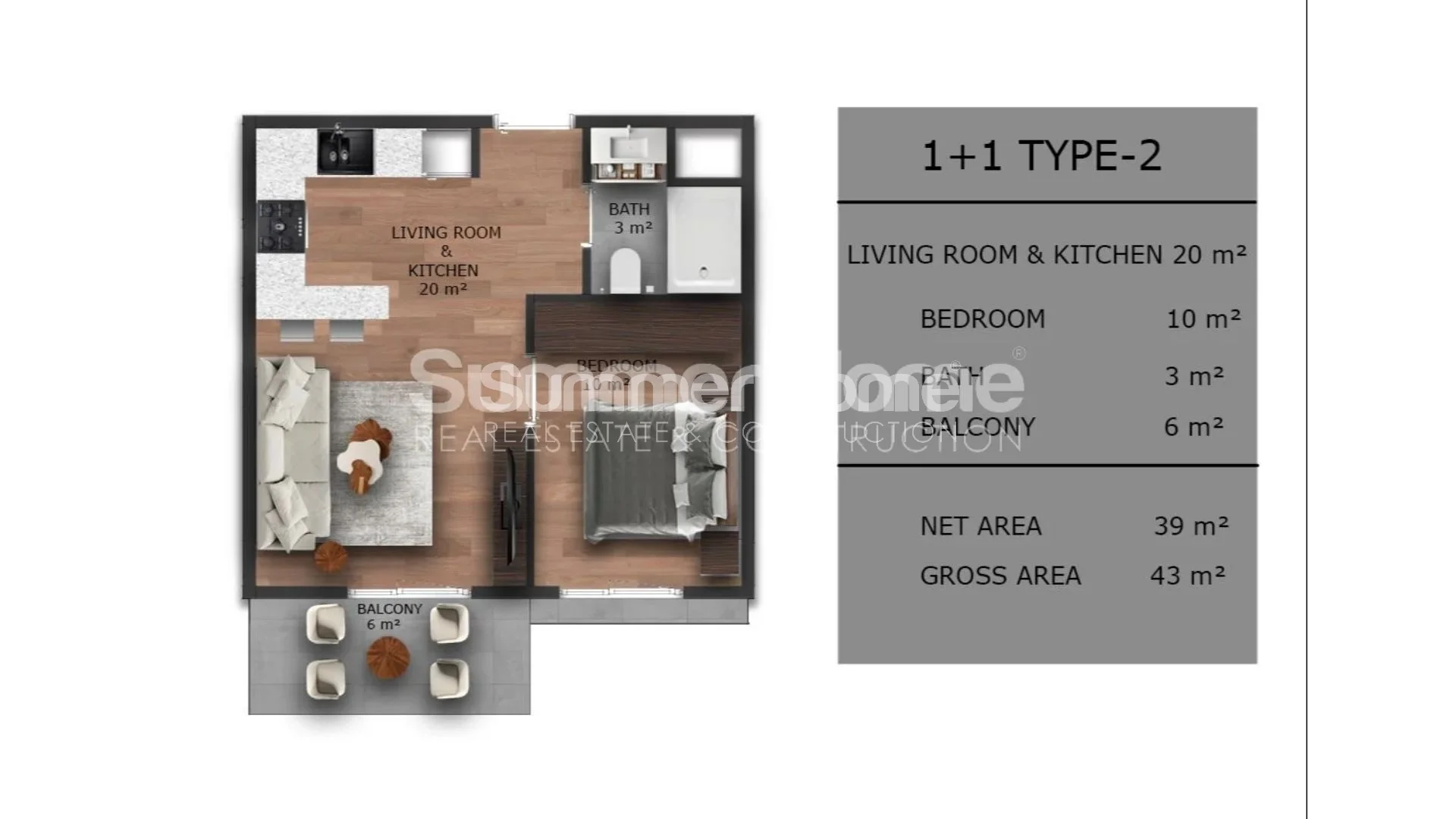 Appealing one bedroomed apartments in Mezitli, Mersin Plan - 24