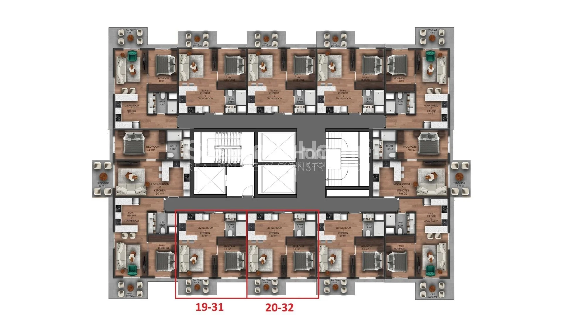 Appealing one bedroomed apartments in Mezitli, Mersin Plan - 25