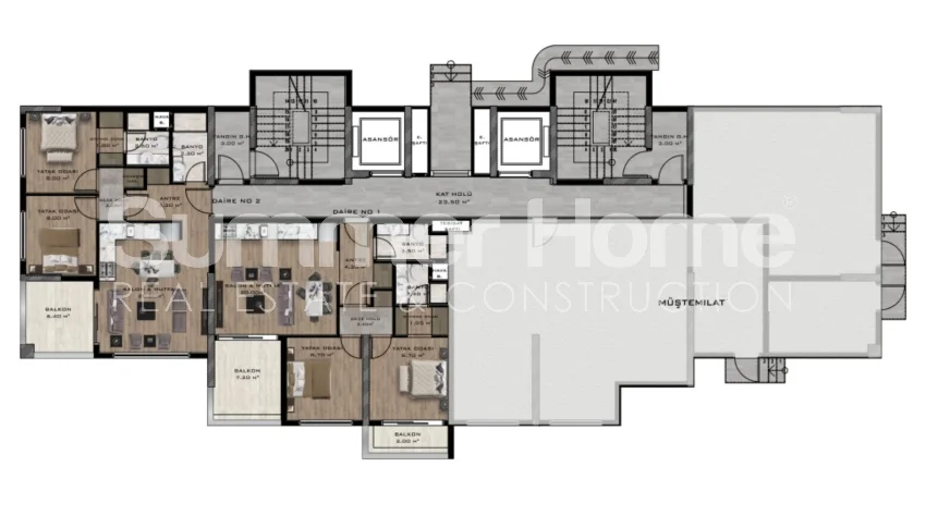 Modernūs apartamentai centre, Mezitli rajone, Mersine plan - 15