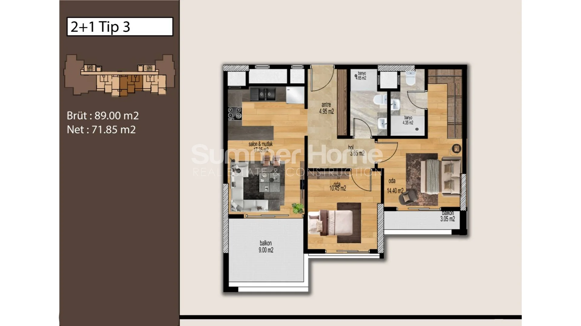 Moderne appartementen te koop in Mezitli, provincie Mersin plan - 25