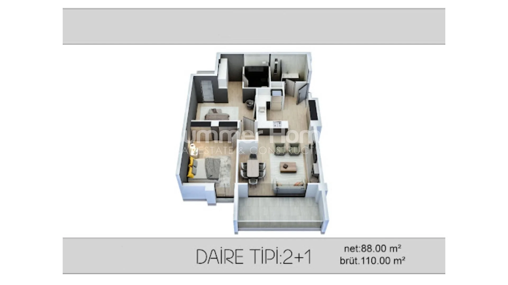 Deluxe apartments located near the beach in Erdemli, Mersin Plan - 21