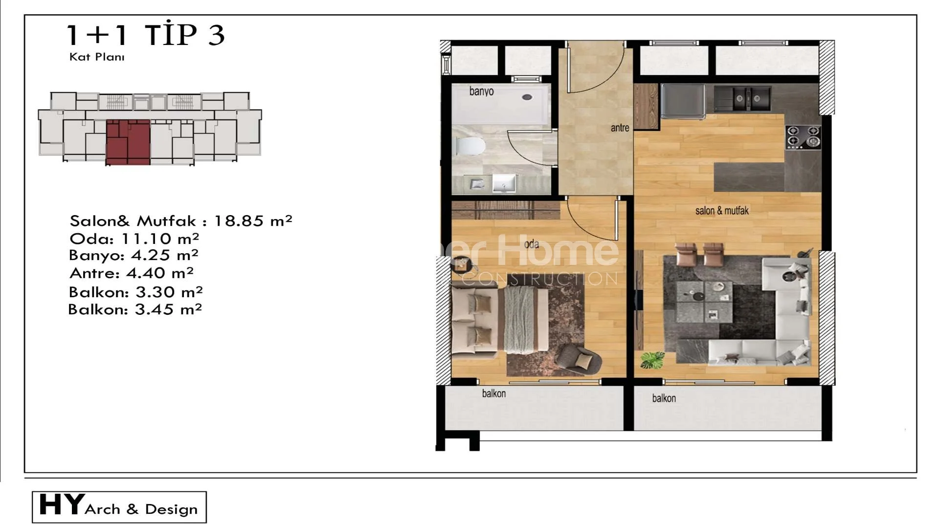 Stylishly elegant apartments located in Mezitli, Mersin Plan - 31