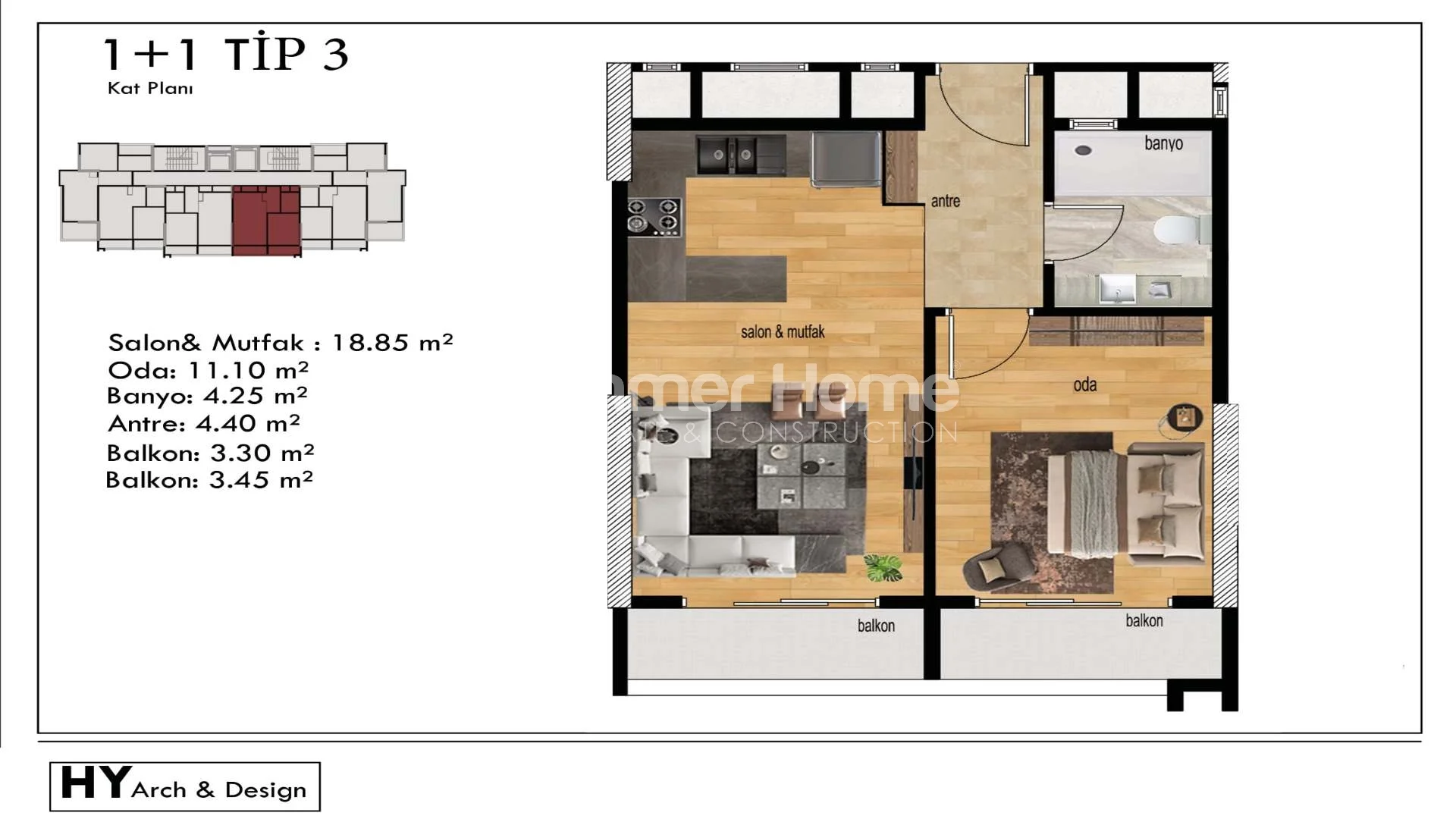 Stylishly elegant apartments located in Mezitli, Mersin Plan - 34