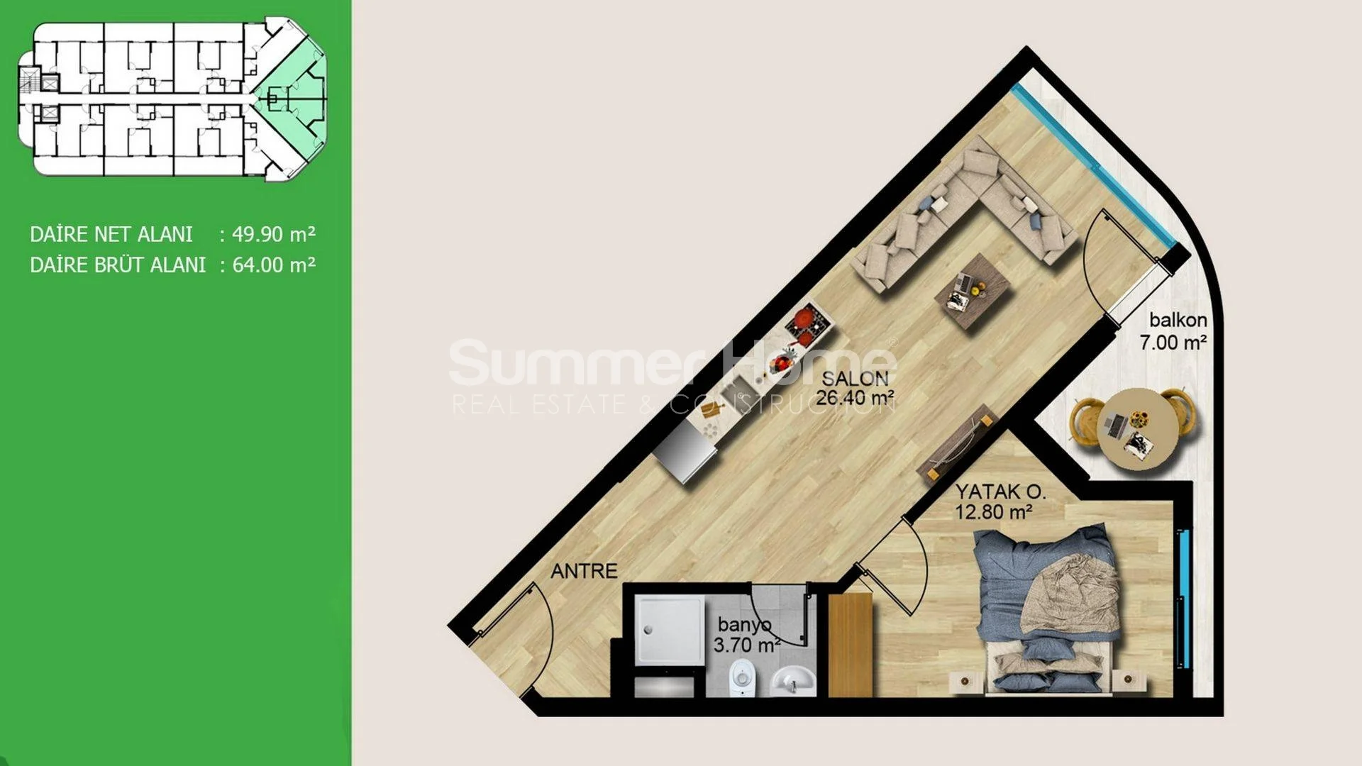 Beautifully stylish apartments located in Erdemli, Mersin Plan - 37