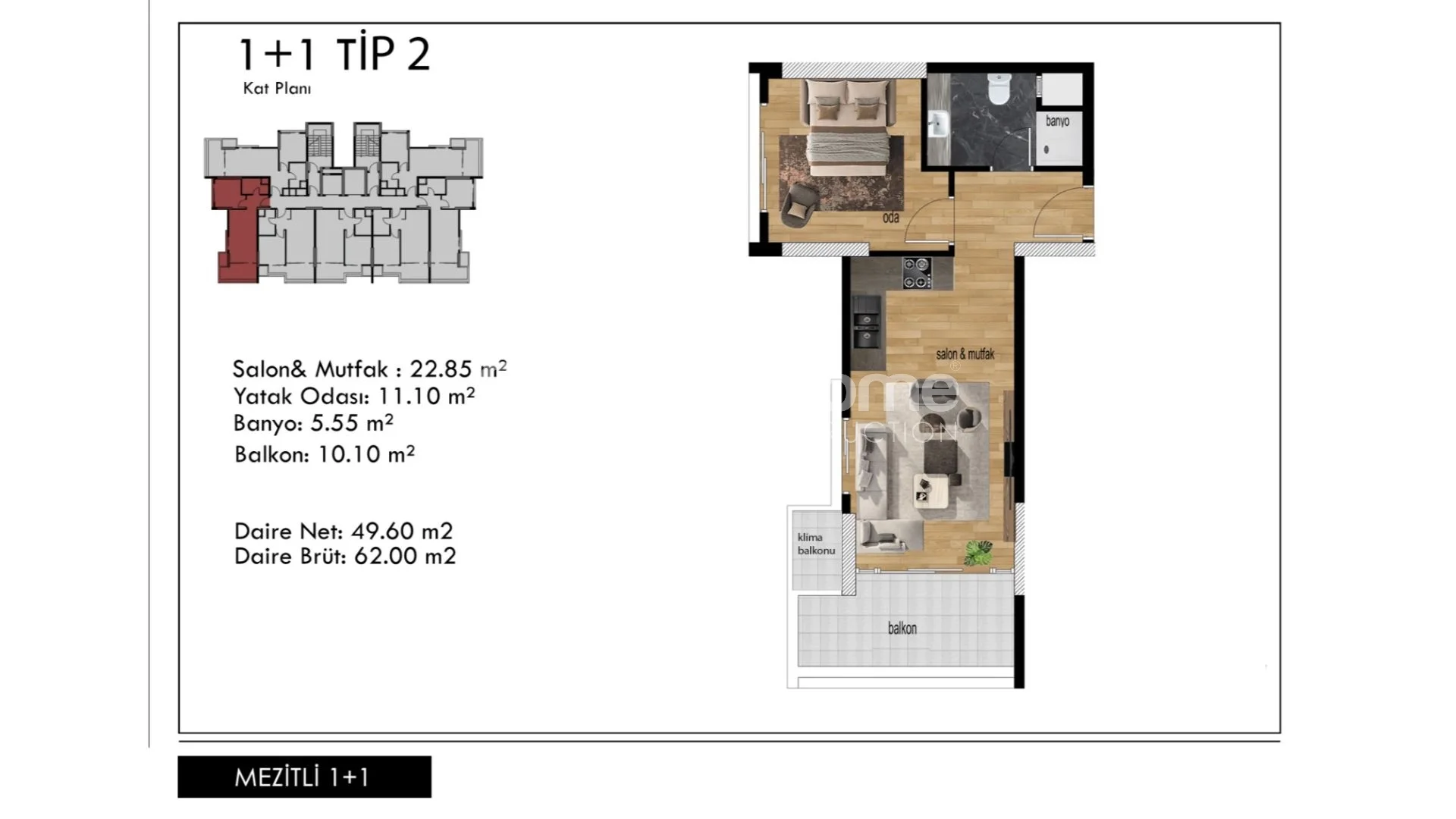 Prekrasni apartmani modernog dizajna u Mezitli, Mersin plan - 23