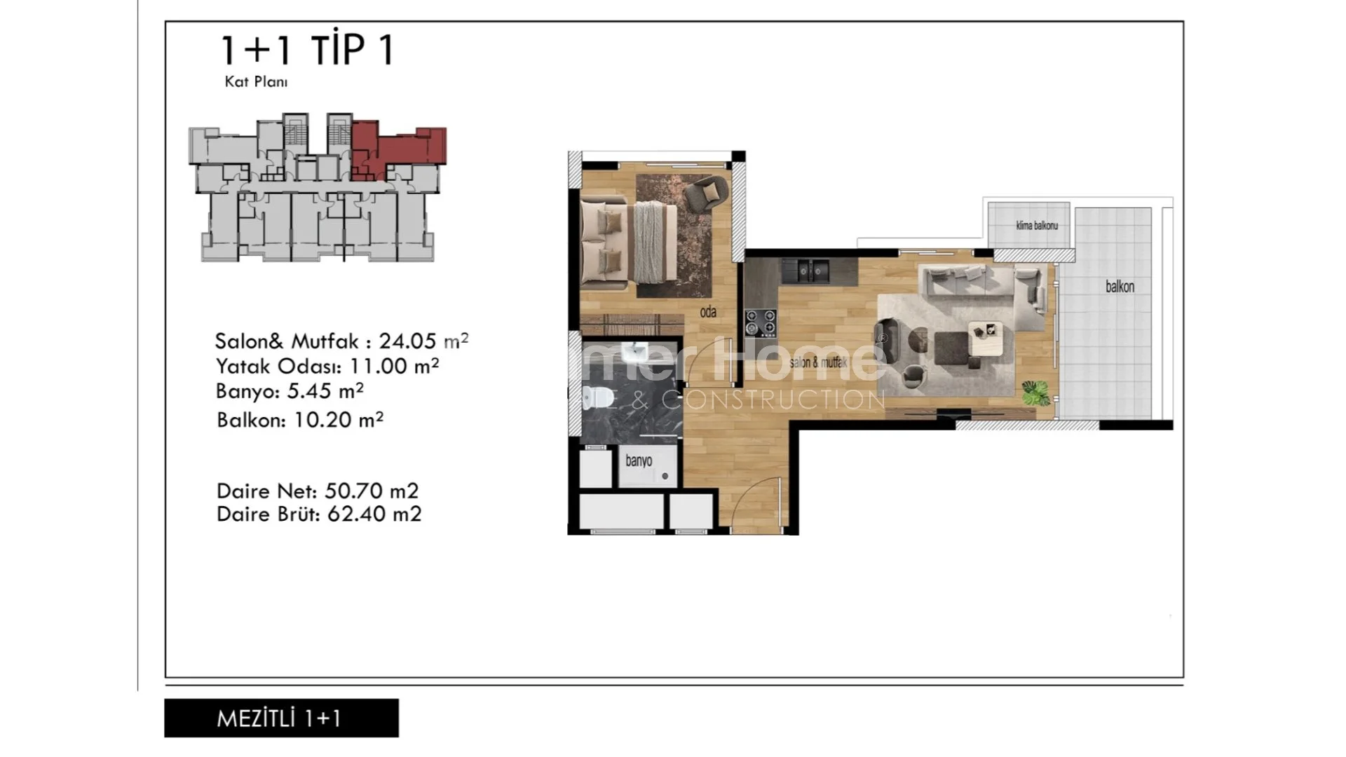 Prekrasni apartmani modernog dizajna u Mezitli, Mersin plan - 22