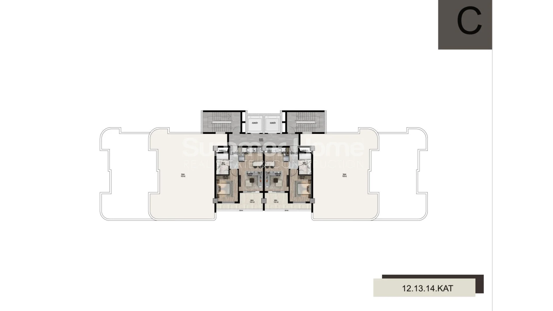 Cenovo dostupné rezidenčné bývanie v Medzitli Mersin plan - 47