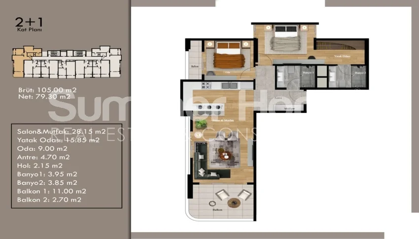 Charming Apartments at Reasonable Prices in Erdemli, Mersin Plan - 7