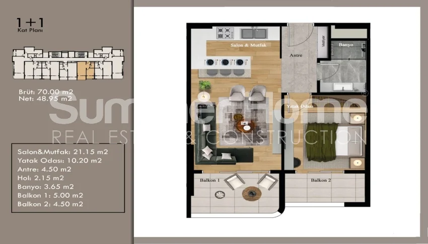 Charming Apartments at Reasonable Prices in Erdemli, Mersin Plan - 9