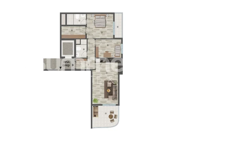 One and Two-Bedroom Apartments on Seaside in Erdemli, Mersin Plan - 33