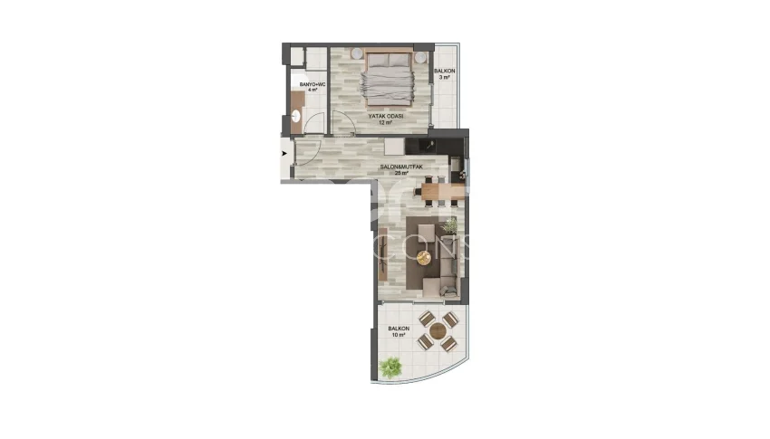 One and Two-Bedroom Apartments on Seaside in Erdemli, Mersin Plan - 38