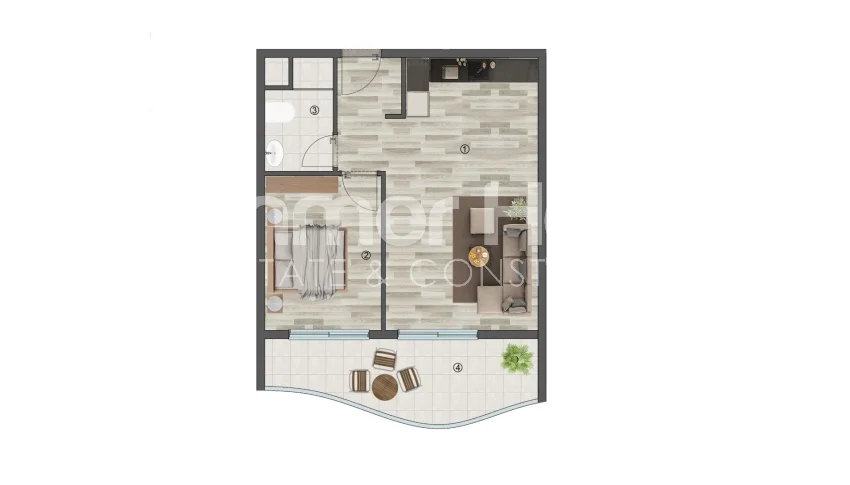 One and Two-Bedroom Apartments on Seaside in Erdemli, Mersin Plan - 39