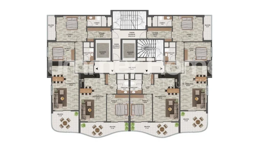 One and Two-Bedroom Apartments on Seaside in Erdemli, Mersin Plan - 44