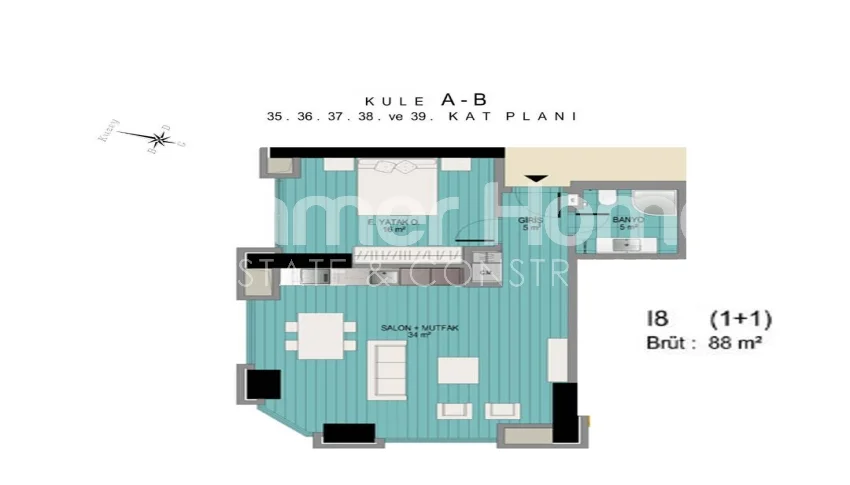 Išskirtiniai apartamentai Stambulo Sisli rajone plan - 38