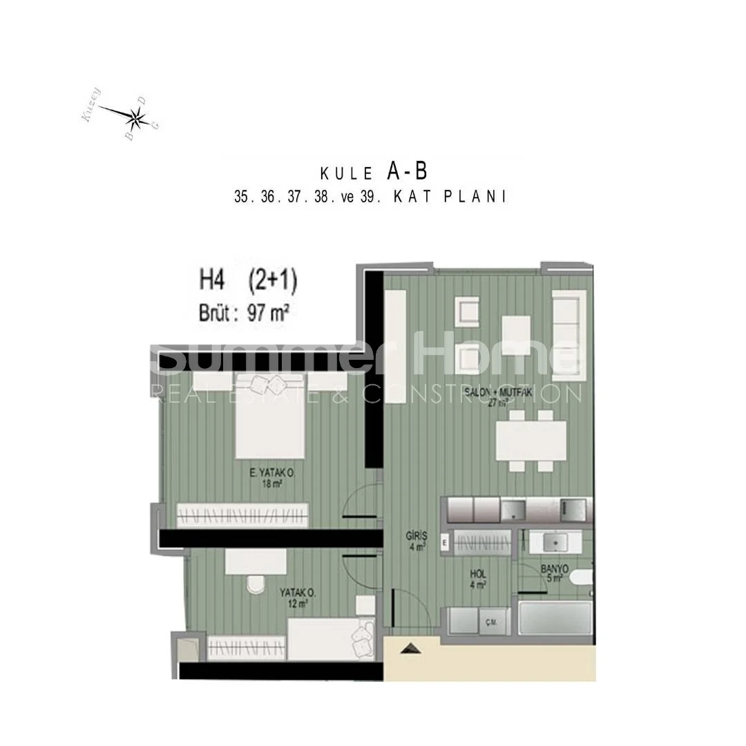 Exceptional apartments in Sisli district of Istanbul Plan - 41