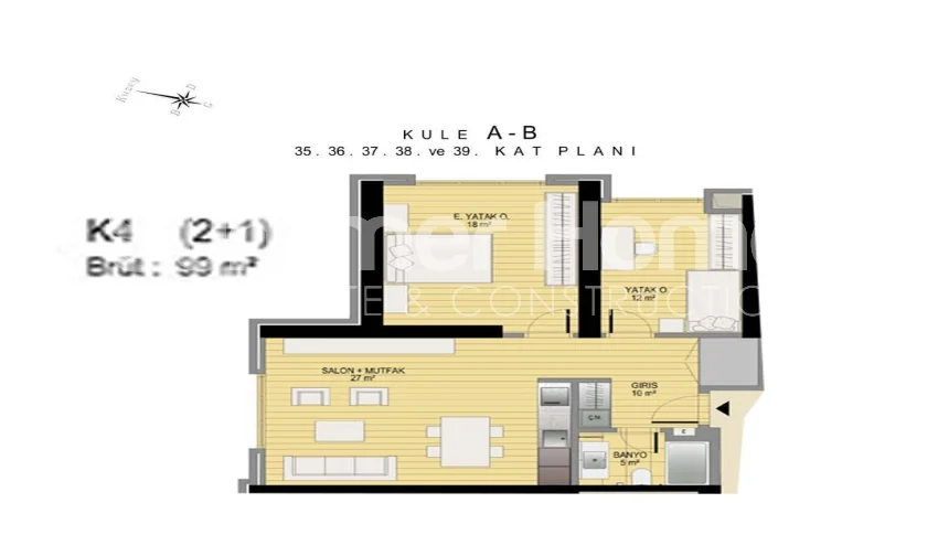 Išskirtiniai apartamentai Stambulo Sisli rajone plan - 44
