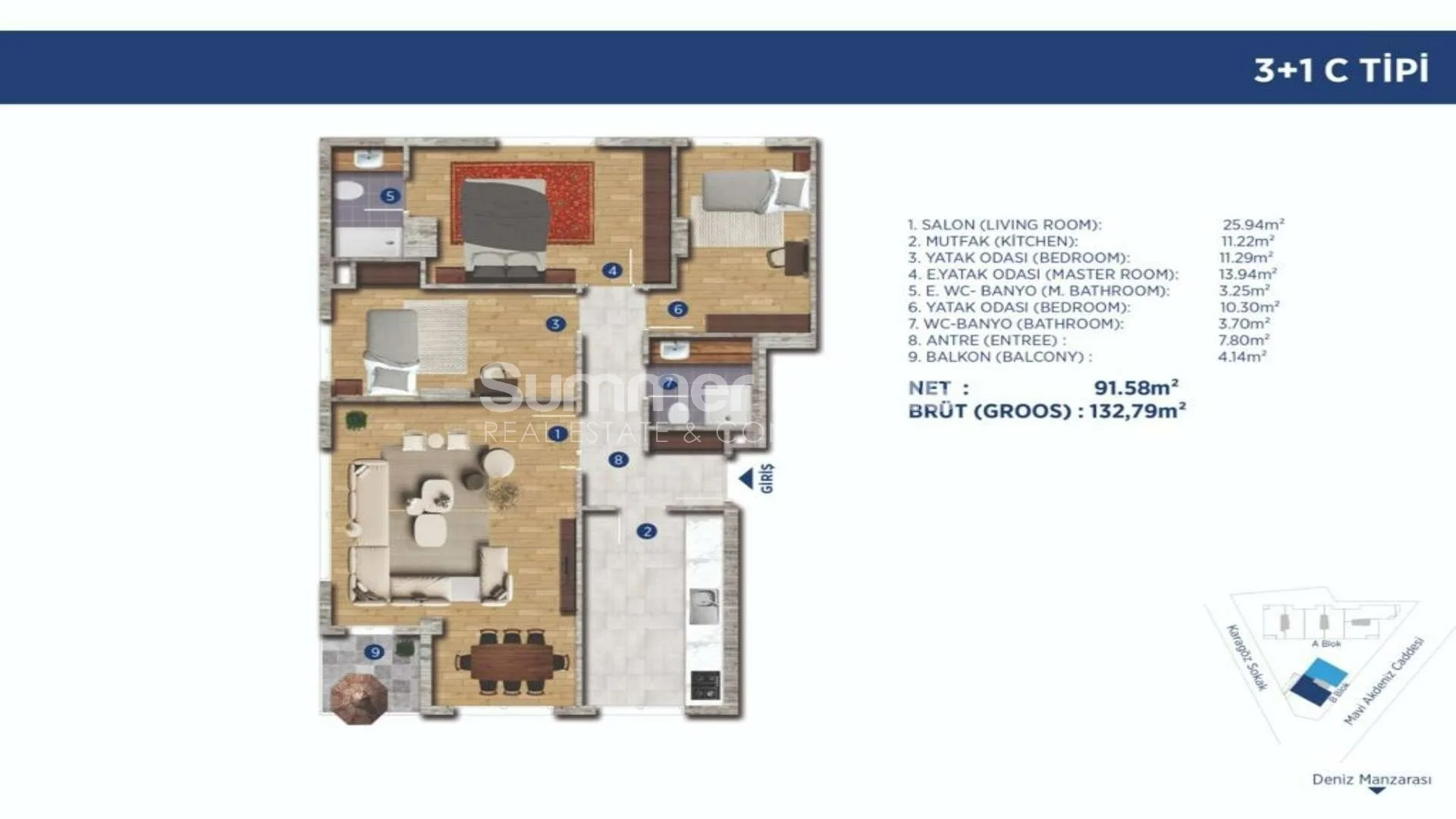 Modern Apartments For Sale in Beylikduzu Plan - 9