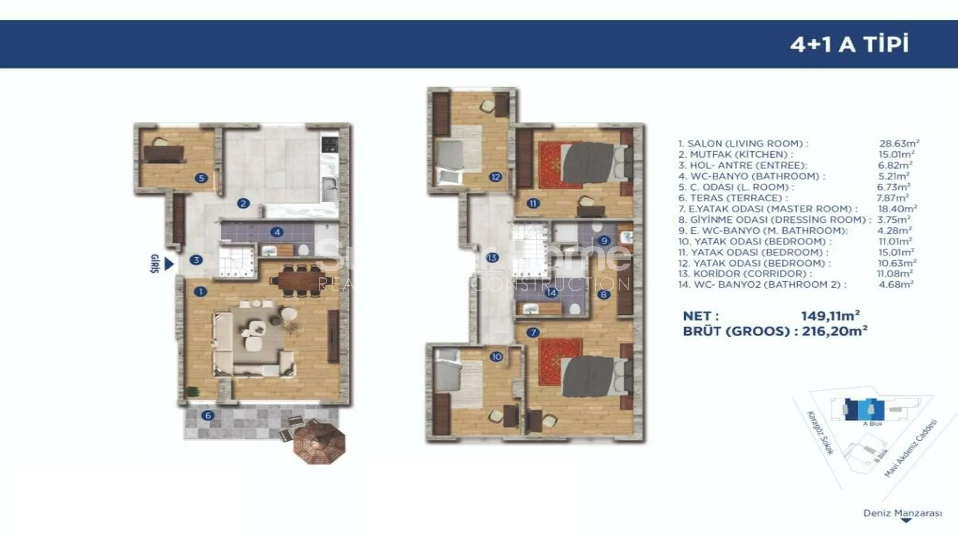 Modern Apartments For Sale in Beylikduzu Plan - 11