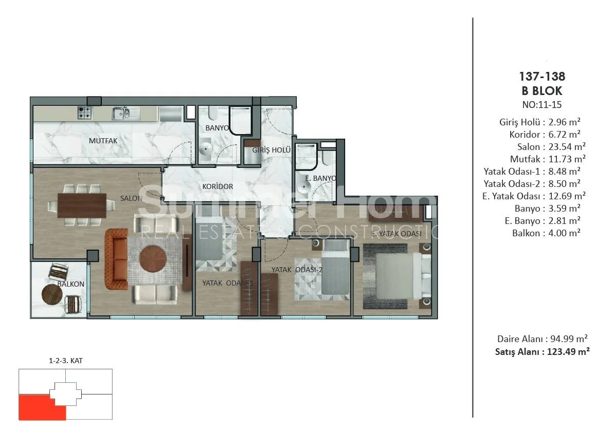 Fabulous apartments situated in Uskudar district of Istanbul Plan - 39
