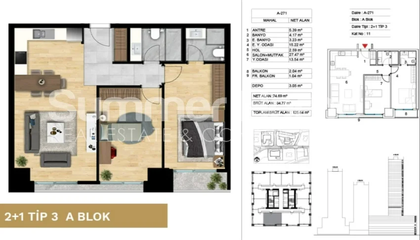 Prestigious Apartments with Breathtaking Views in Atasehir Plan - 20