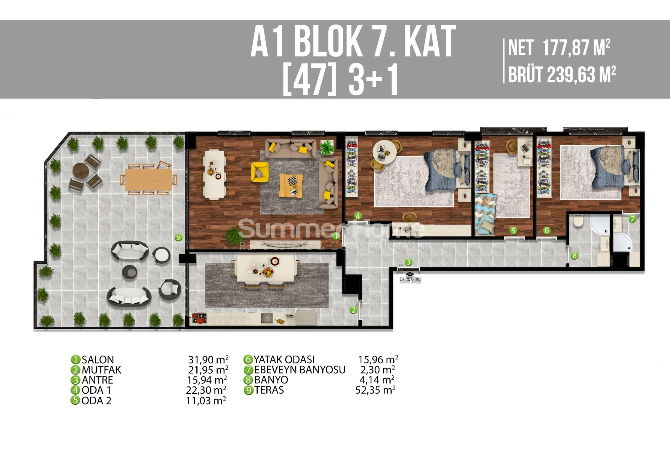 Elegant and well-located apartments in Pendik, Istanbul Plan - 15