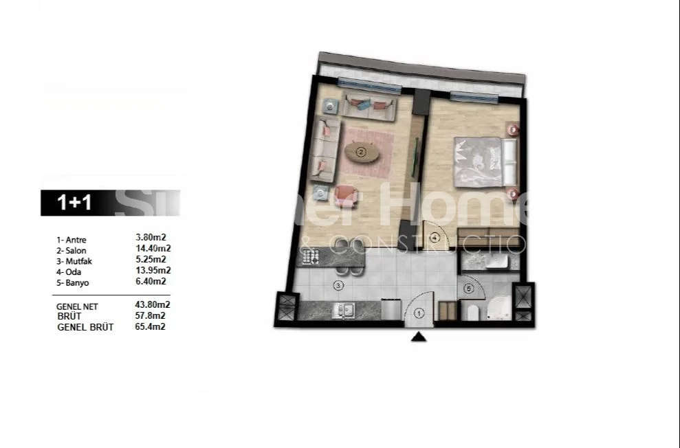 Modern apartments located in Gaziosmanpasa, Istanbul Plan - 33